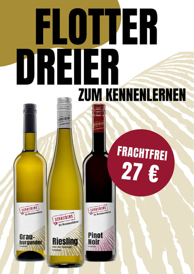 Flotter Dreier, zum Kennenlernen (3 Flaschen/versandkostenfrei) - Die Weinmanufaktur