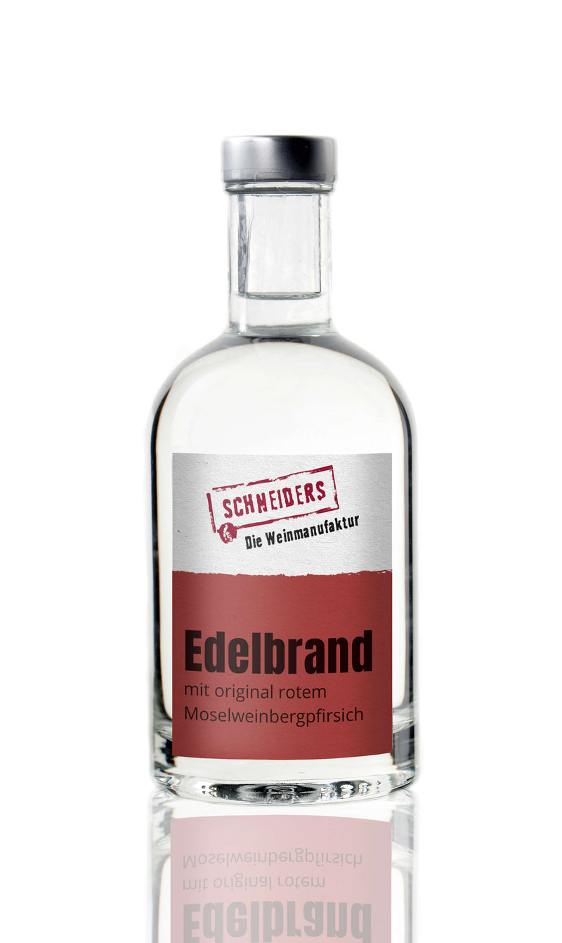Edelbrand – mit original rotem Moselweinbergpfirsich – SCHNEIDERS – Die Weinmanufaktur